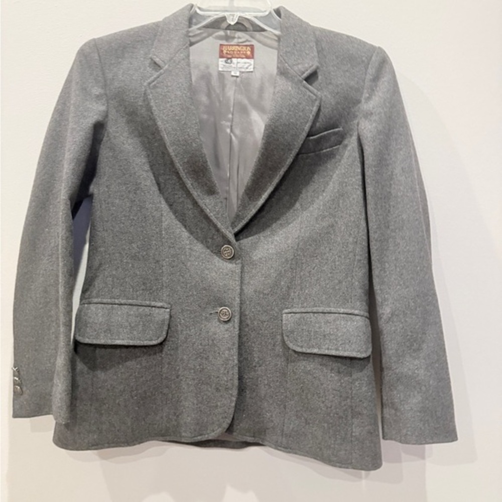 Vintage Harrington Square 65% Wool Women's Classic Gray Blazer Sz 10 AP